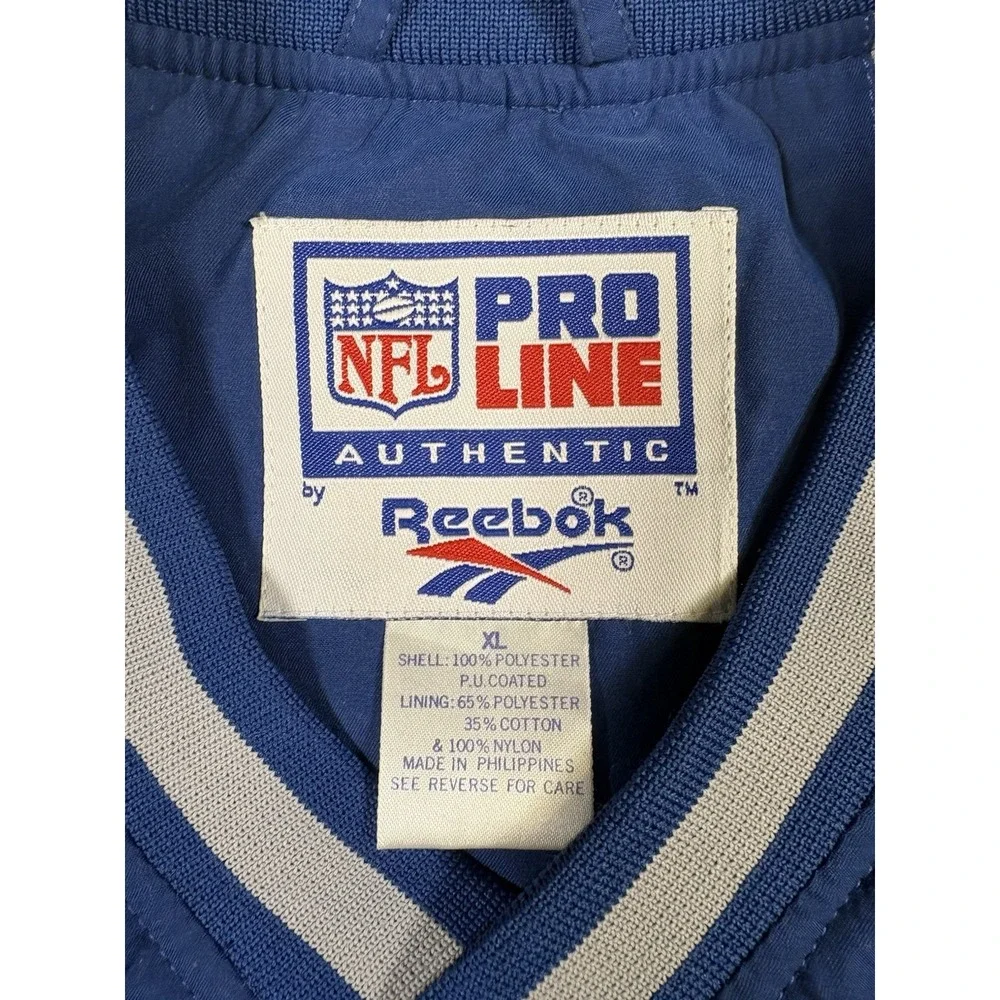 Vintage Reebok Pro Line NFL Dallas Cowboys Pullover Windbreaker Jacket Size XL